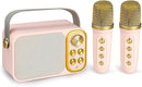 Mini Karaoke Machine for Kids Adult, Portable Bluetooth Karaoke Speaker with 2 Wireless Microphones for Home Party, Great Gifts for Boys and Girls Ages 4, 5, 6, 7, 8,9,10,11, 12+ Years Old by TinyTreasures Baby Boutique