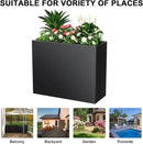 Metal Planter Box, Outdoor Heavy Duty Metal Garden Planter Spliced Flower Pot with Partitions, All-Weather Use with Drainage Holes for Patio/Porch-30 x 24" x 12" by CozyNest Decor