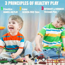 Farm Animals Figures Playset, 40 Pcs Farm Toy Tractor with Plastic Farm Animals Figurines, Farmer and Fence Farm Playset, Farm Figures Farmer Truck Toy with Trailer for Kids Boys Girls Toddlers 3+ by GreenHaven Gardens