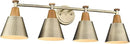 FEMILA Vanity Lights, 4-Lights Bathroom Light Fixtures Over Mirror, Antique Brass Wall Sconces Lamp with Hammered Metal Shade Finish, 4FG59B-4W BG by CozyNest Decor
