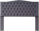 24KF Upholstered Tufted Button Linen Fabric Headboard,Comfortable Fashional Headboard Queen/Full Size,Dark Gray by CozyNest Decor
