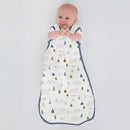 Amazing Baby Cotton Muslin Sleeping Sack, For Baby Boy or Girl, Wearable Blanket with 2-way Zipper, Outdoor Adventure, Denim, Small (0-6 Month) by TinyTreasures Baby Boutique