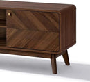 LuxenHome Mid Century Modern TV Stand, 63" TV Stands for Living Room for TVs up to 65", Entertainment Center with Storage, Wood TV Console with Tapered Legs, Television Stands by CozyNest Decor