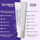 SprinJene Fluoride Free Toothpaste for Sensitive Teeth & Gum Fresh Breath Helps Dry Mouth Natural Non Fluoride Toothpaste for Adult SLS Free, Toxic Preservative Free with Black Seed Oil & Zinc 2 Pack by CozyNest Decor
