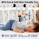 Car Seat Toys for Babies 0-6 Months,Hanging Rattle Toys for Crib Mobile, Baby Spiral Hanging Stroller Black and White High Contrast Toys for Newborn 0 3 6 9 12 Months Baby Boys Girls (Bug) by TinyTreasures Baby Boutique