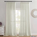 Joydeco Linen Curtains 96 Inch Length 2 Panel Sets,Light Filtering Curtains for Bedroom 52 Inch Wide Living Room Drapes with Back Tabs & Rod Pockets (W52 x L96 Inch, Oatmeal) by CozyNest Decor