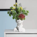XSMXLNKWL Ceramic Face Vase White Flower Vase for Decor, Female Face Vase Art, Modern Decorative Vase Centerpiece for Table, Shelf, Living Room, Office, Bedroom, Small by GreenHaven Gardens