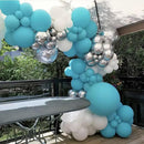 130pcs Teal Balloons Different Sizes 18" 12" 10" 5" Turquoise Blue Balloons for Boys Girls Baby Shower Wedding Anniversary Graduation Engagements Birthday Party Decorations by CozyNest Decor
