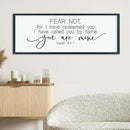 LuZhiQiang Fear Not for I Have Redeemed You Wall Decor Art 40"×15" Isaiah 43:1 Bible Verse Sign Christian Scripture Large Wood Framed Wall Hanging (Black) by CozyNest Decor