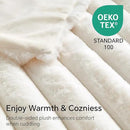 BEDELITE Faux Fur Throw Blanket for Couch, Soft and Cozy Luxurious 3D Striped Fluffy Blanket, 770GSM Thick Warm Plush Fuzzy Faux Rabbit Fur Blanket for Women Gift (Cream, 50"x 60") by CozyNest Decor