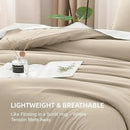 Litanika Khaki Comforter Set Full Size, 3 Pieces Solid Bedding Comforter Set, All Season Down Alternative Bed Set (79x90In Comforter & 2 Pillowcases) by CozyNest Decor