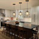 Clear Glass Chandeliers Lighting Pendant Lights for Kitchen Island Dining Room Light Fixture Chandeliers Hanging Light with Warm Light Bulb by CozyNest Decor