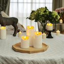 Homemory Flameless Candles with Timer and Remote Control, Battery Operated LED Candles, Realistic Fake Plastic Candles for Wedding, Festival, Home Decor, Waterproof Outdoor, D3”H4”6”8” by CozyNest Decor