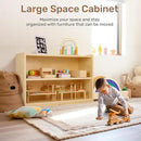 wingyz Wooden Storage Cabinet, 2-Tier Kids Toy Storage Organizer, Spacious Montessori Kids Bookshelf, Toy Shelf Storage Organizer for Playroom Classroom Nursery Study Room Living Room by CozyNest Decor