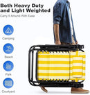 Nazhura Set of 2 Relaxing Recliners Patio Chairs Adjustable Steel Mesh Zero Gravity Lounge Chair Beach Chairs with Pillow and Cup Holder (Yellow Stripe) by CozyNest Decor