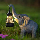 Solar Garden Statue Lights Elephants Figurine with Solar Lantern, Outdoor Yard Decorations for Patio Porch Home, Christmas Elephant Gifts for Women - Unique Housewarming Gifts by CozyNest Decor