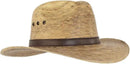 Palm Leaf Straw Trilby Wide Brim Fedora Golf Sun Hat for Men or Women, UV UPF Protection Natural