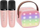 YLL Mini Karaoke Machine for Kids Adults, Portable Bluetooth Speaker with 2 Wireless Microphones, TOP Birthday Gifts Toys for Girls Ages 3, 4, 5, 6, 7, 8, 9,10,11,12+ Years Old Toddler (Lightpink) by TinyTreasures Baby Boutique