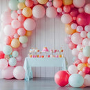 RUBFAC Pink Balloons 129pcs Light Pastel Pink Balloon Different Sizes 18 12 10 5 Inch for Garland Arch Birthday Party Baby Shower Gender Reveal Wedding Anniversary Easter Decoration by TinyTreasures Baby Boutique