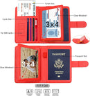 Melsbrinna RFID Passport Holder for Travel, Unisex Adults, Red, PU Leather, RFID Blocking, Passport Cover by TinyTreasures Baby Boutique