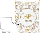Personalized Baby Crib Bedding Set for Girls, Flower Design Custom Name Baby Crib Sets 5-Pcs, Toddler Double Layer Blanket Fitted Sheets Changing Pad Cover Rug Wall Art Set, Charming Nursery Decor by TinyTreasures Baby Boutique