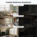 REDRICE Temporary Blackout Shades, 157" x 57" Portable Blackout Curtains, 100% Blackout Blinds Room Darkening Light Window Shades with Hook & Loop Tabs Stick-On, Window Cover for Travelers Bedroom RV by TinyTreasures Baby Boutique