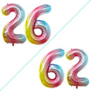 GOER Number 26 Balloons for 26th Birthday Party Decorations,42 Inch Jumbo Foil Helium 62 Balloons for 62nd Birthday Party Decoration (Rainbow) by TinyTreasures Baby Boutique
