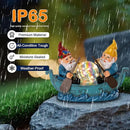 Solar Gnome Boating Garden Statues with Ball Light 4.6" Resin Gnomes Figurines Decorations for Yard Patio Lawm Porch Balcony Funny Housewarming Birthday Gardening Gifts for Women Moms by GreenHaven Gardens