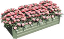 Aoodor 4 x 2 x 1 ft Outdoor Raised Garden Bed, Reinforced Galvanized Steel Planter Box for Vegetables, Flowers,Fruits and Herbs by GreenHaven Gardens
