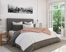 Black and White Wall Art Denver Skyline Cityscape Skyscrapers Canvas Print Painting Landscape USA City Buildings Pictures Modern Artwork for Man Room Office Living Room Decoration 13.8"x47.3" by CozyNest Decor