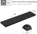 Single Floating Shelves 48 Inches, 48 x 10 inch Deep x 1.8 in Thick, Long Wall Shelves Heavy Duty 80 lbs for Bedroom, Living Room, Kitchen, Office, Modern Shelf Book Home Decor, Black by CozyNest Decor