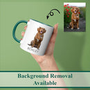 Personalized Coffee Mug, Custom Photo Text 11 Oz Ceramic Mug, Customized Picture Name Tea Cup, Unique Gift Idea, Taza Cafe Personalizadas Fotos, Cute Custom Gifts Mom Women Men, Father's Day, Green by TinyTreasures Baby Boutique