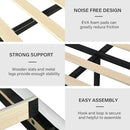 Queen Size Bed Frame with Headboard, Velvet Upholstered Platform Bed with Vertical Channel Tufted Design, No Box Spring Required, Easy Assembly, White by CozyNest Decor