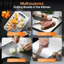 Saliva Titanium Cutting Boards for Kitchen, Cutting Board Double Sided Food Grade, Dishwasher Safe, No Blunt Knife, Chopping Boards with Handle for Meat, Fruit & Vegetable (16x12in) by CozyNest Decor