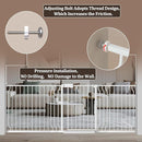 WAOWAO Baby Gate 85.83-95.25" Extra Wide Pressure Mounted Walk Through Swing Auto Close Safety White Metal Toddler Kids Child Dog Pet Puppy for Stairs,Doorways,Kitchen by TinyTreasures Baby Boutique