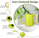 Watering Can Indoor Plants, 35oz Small Stainless Steel Metal Watering Can Modern Decorative Watering Pot with Long Spout for Indoor House Plant Bonsai Garden Flowers (Bright Green) by GreenHaven Gardens