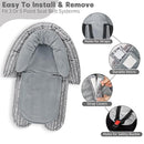 Infant Car Seat Insert, Baby Car Seat Head & Body Support with 2 Strap Pads, Ultra Soft Newborn Preemie Carseat Insert Cushion for Girls Boys, Fits Car Seat, Stroller, Swing, Bouncer, Grey by TinyTreasures Baby Boutique