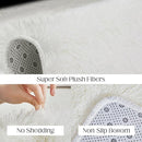 Fluffy White Rugs for Bedroom, 5x7 Plush Cream Area Rugs for Living Room, Non-Slip Shag Floor Carpet for Kids Room, Girls Room, Bedside, Playroom, Indoor Decor by TinyTreasures Baby Boutique