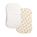 Hooyax Baby Lounger Cover 2 Pack - 100% Muslin Cotton Newborn Lounger Pillow Covers Only, Soft Breathable Infant Lounger Cover with Reinforced Stitching, Fits Most Standard Baby Loungers (Floral) by TinyTreasures Baby Boutique