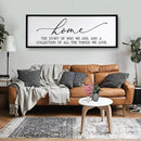 Home The Story of Who We Are Sign Farmhouse Family Wall Decor 32x12 Inch Plaque Wood Framed Art for Hanging (Black) by CozyNest Decor