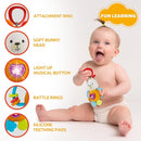 KiddoLab Bunny Teething & Rattle Musical Toy for Infants and Babies - Light-up, Sensory Chew & Interactive Toy for Infants - Baby Basket Stuffer for 3 Months and Up by TinyTreasures Baby Boutique