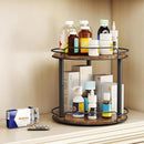 LAMU 12.2'' Wood Lazy Susan Turntable Organizer for Cabinet, 3 Tier Lazy Susan Spice Rack Organizer for Kitchen, Table Top, Countertop, Pantry, Bathroom by CozyNest Decor
