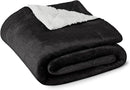 Amazon Basics Reversible Sherpa Throw Blanket, Black, 50"x60" by CozyNest Decor