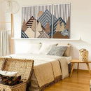 IARTTOP Abstract Mountain Wood Wall Art Large geometric Forest Pine Trees Wooden Wall Decor Boho Sun Nature Landscape Wall Decor for Bedroom Living Room Office-16 x32 Inch Set of 3 by CozyNest Decor