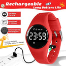Kids Watches for Girls Boys Digital Sport Watch with Step Counter Pedometer Vibration Alarm Clock, No App Waterproof Fitness Tracker Kids Watch Boys Girls Teens Students Ages 5-16 by TinyTreasures Baby Boutique