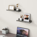 Picture Ledge Wall Shelves 16 inch Width Set of 2, Solid Pine Wood Rustic Floating Ledge Shelves for Wall for Kids' Room Bedroom Kitchen Bathroom Living Room Nursery Display Wall Decor, Grey by TinyTreasures Baby Boutique