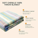 Soft Chenille Yarn Throw 36"x48", Handmade Knit Throw Blanket, for use in All Seasons, Soft Cozy Warm Knitted Blanket for Bed Sofa, Couch Chair, Living Room(1.37Ib) by CozyNest Decor