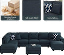 L Lengend Vansen Modular Sectional Sofa U Shaped Couch with Ottoman Modern Reversible Corner Sectional Couch for Living Room (Charcoal, U Shaped Sofa-4) by CozyNest Decor