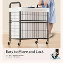 Laundry Hamper 3 Section, 145L Rolling Laundry Sorter Basket with Wheels, 3 Compartment Clothes Organizer Cart, Pull-Out Removable Bags for Laundry Room, Bathroom, Bedroom, White by CozyNest Decor
