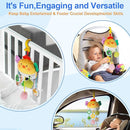 Car Seat Toy for Babies 0-6 Months, Stroller Toy with a Convenient clip, Carseat Toys Hanging Baby Accessories,Built-In Bell, Rattle,Squeaky,Mirror for infant,Babies Gift 0-3-6-12 months Boy Girl by TinyTreasures Baby Boutique